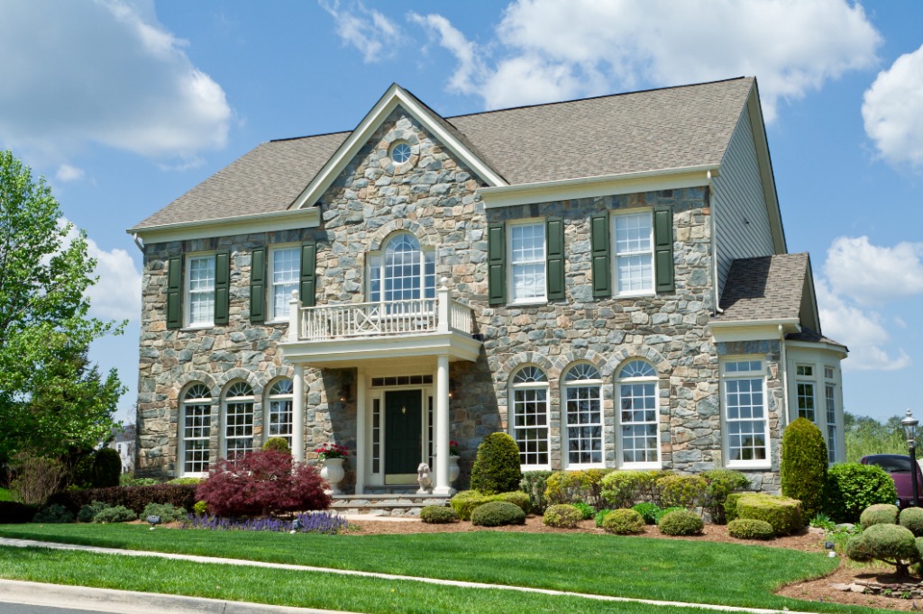 Exterior of a beautiful stone house