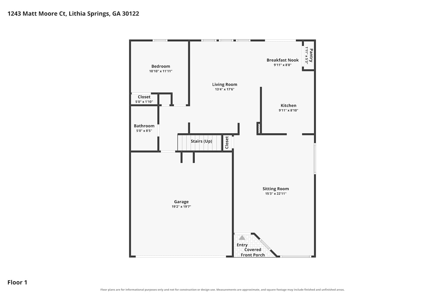 Front of 1243 Matt Moore Ct, Lithia Springs, GA