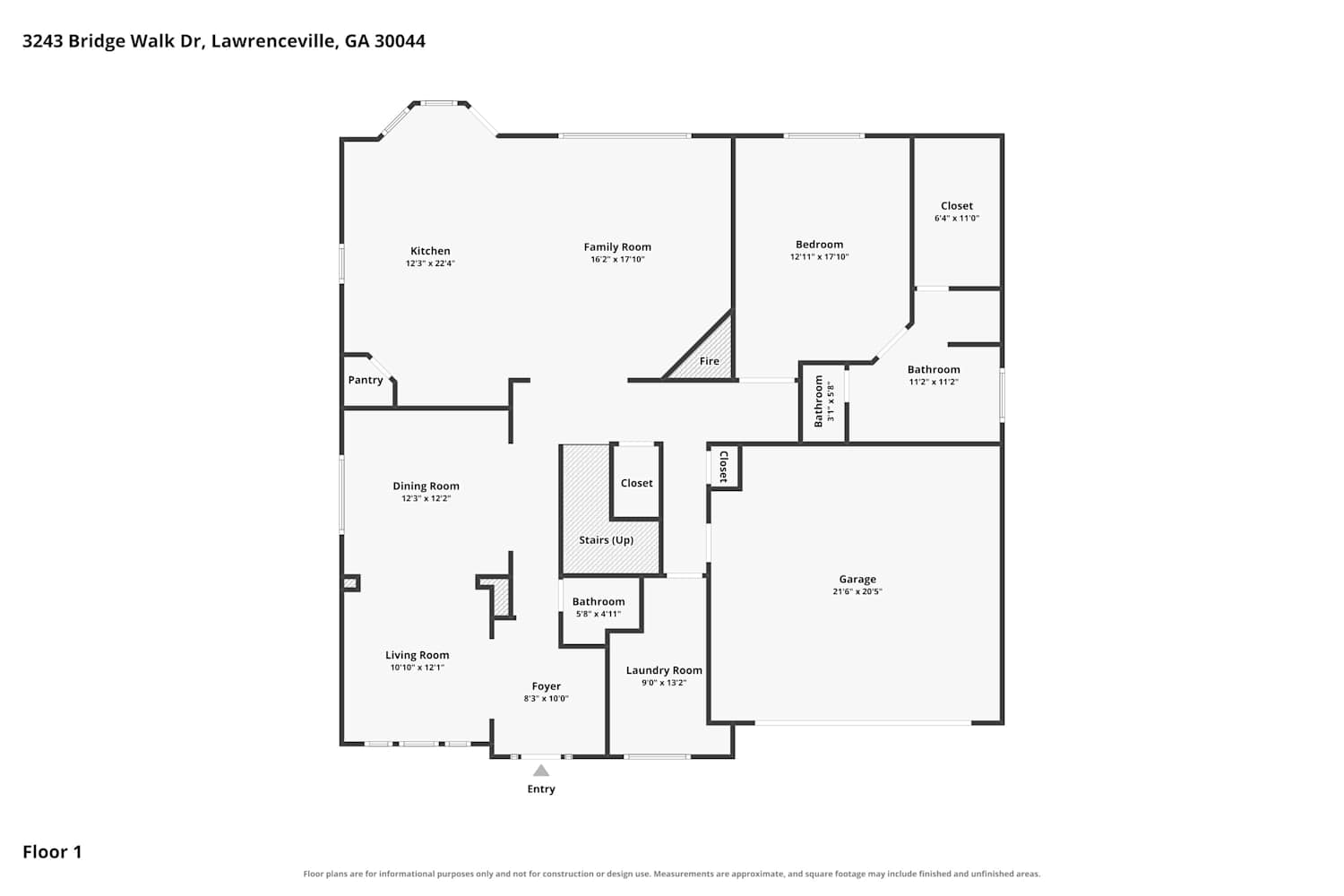 Front of 3243 Bridge Walk Dr, Lawrenceville, GA