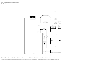 Floor plan 1 for 100 Hamilton Pointe Dr
