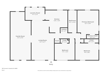Floor plan 1 for 1001 Sunrise Dr
