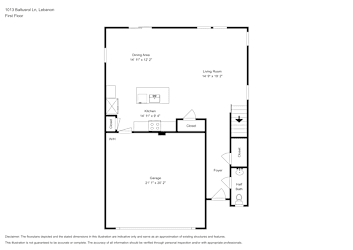 Floor plan 1 for 1013 Baltusrol Ln
