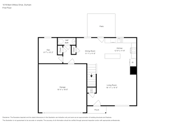 Floor plan 1 for 1016 Bent Willow Dr