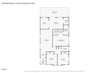 Floor plan 1 for 10215 NW 126th St