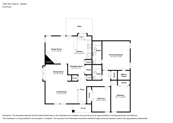 Floor plan 1 for 1028 Twin Falls Dr