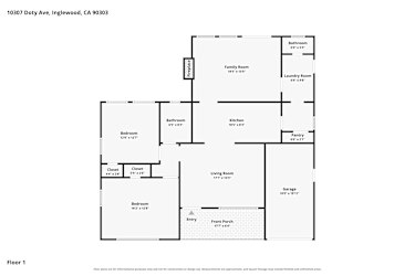 Floor plan 1 for 10307 Doty Ave