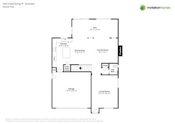 Floor plan 1 for 1036 Crystal Springs Pl