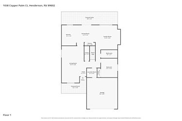 Floor plan 1 for 1038 Copper Palm Ct
