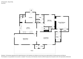 Floor plan 1 for 104 Sunset Dr