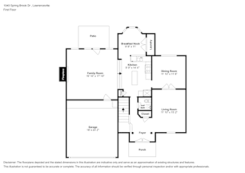 Floor plan 1 for 1040 Spring Brook Dr