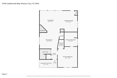 Floor plan 1 for 10750 Cobblecreek Way
