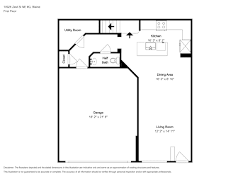 Floor plan 1 for 10926 Zest St NE #G