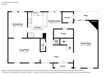Floor plan 1 for 11 Crooked Creek Ct