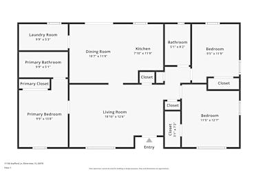 Floor plan 1 for 11130 Stafford Ln