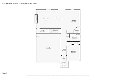 Floor plan 1 for 1138 Hallman Branch Ln