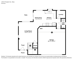 Floor plan 1 for 11457 E Pronghorn Ave