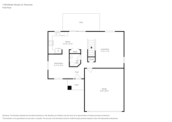 Floor plan 1 for 11904 Butler Woods Cir