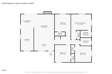 Floor plan 1 for 11961 Hubbard St