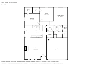 Floor plan 1 for 1200 Cardinal Oaks Dr