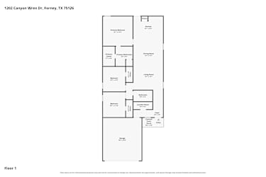 Floor plan 1 for 1202 Canyon Wren Drive