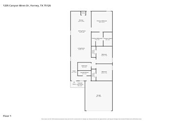Floor plan 1 for 1205 Canyon Wren Drive