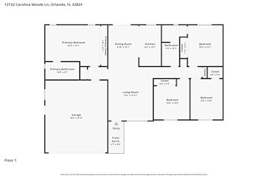 Floor plan 1 for 12132 Carolina Woods Ln