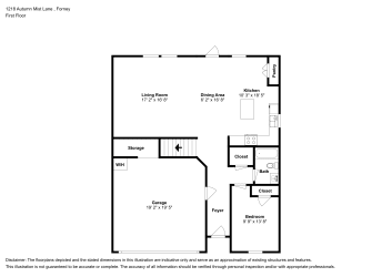 Floor plan 1 for 1218 Autumn Mist Lane
