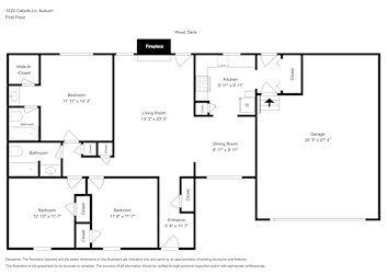 Floor plan 1 for 1220 Cabots Ln