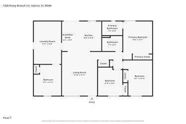 Floor plan 1 for 1220 Piney Branch Cir