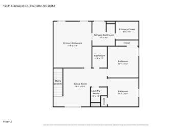 Floor plan 2 for 12411 Clackwyck Ln