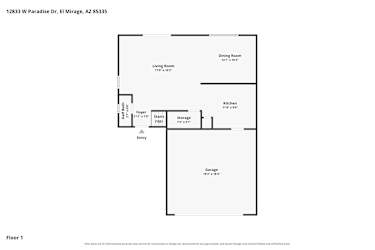 Floor plan 1 for 12833 W Paradise Dr