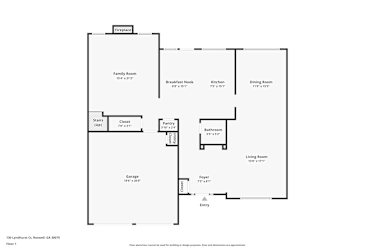 Floor plan 1 for 130 Lyndhurst Ct