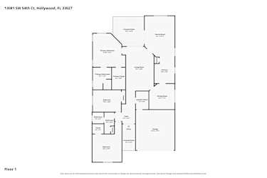Floor plan 1 for 13081 SW 54th Ct