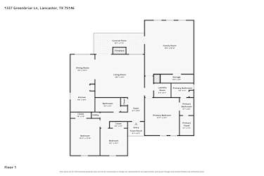 Floor plan 1 for 1337 Greenbriar Ln