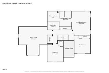 Floor plan 2 for 13407 Willow Falls Rd