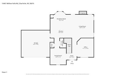 Floor plan 1 for 13407 Willow Falls Rd