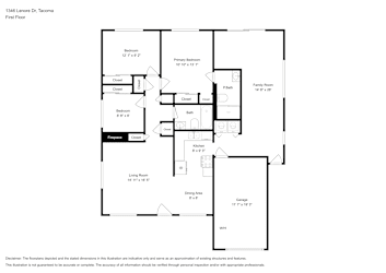 Floor plan 1 for 1346 Lenore Dr