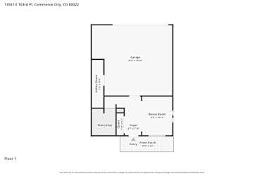 Floor plan 1 for 13551 E 103rd Pl