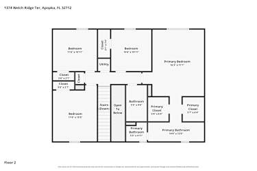Floor plan 2 for 1374 Welch Ridge Ter