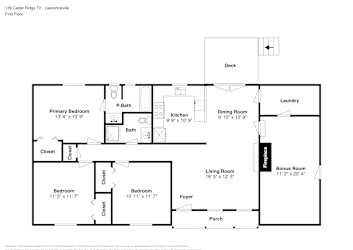Floor plan 1 for 139 Cedar Ridge Trl