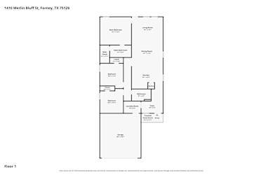 Floor plan 1 for 1410 Merlin Bluff Street