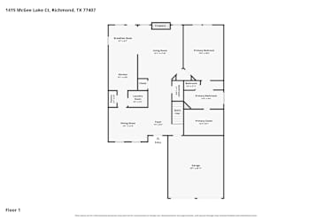 Floor plan 1 for 1415 McGee Lake Ct