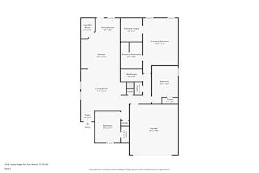 Floor plan 1 for 1416 Castle Ridge Rd