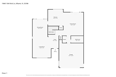 Floor plan 1 for 14661 SW 93rd Ln