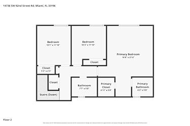 Floor plan 2 for 14736 SW 92nd Street Rd