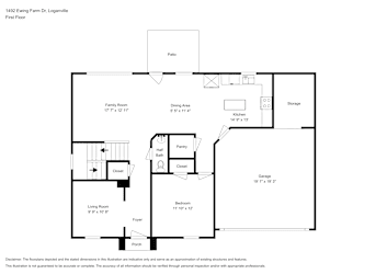 Floor plan 1 for 1492 Ewing Farm Dr