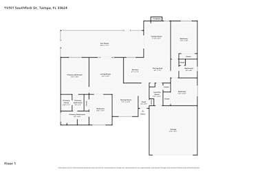 Floor plan 1 for 15101 Southfork Dr
