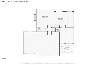Floor plan 1 for 15130 E 116th Dr