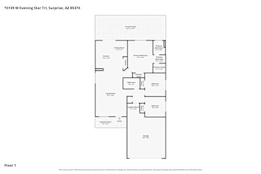 Floor plan 1 for 15139 W Evening Star Trl