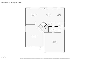 Floor plan 1 for 15364 Galbi Dr